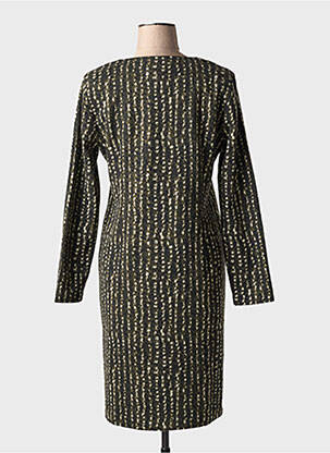 Rochie midi imprimeu fantezie mâneci lungi verde LA FÉE ATELIER BY LA FÉE MARABOUTÉE femeie
