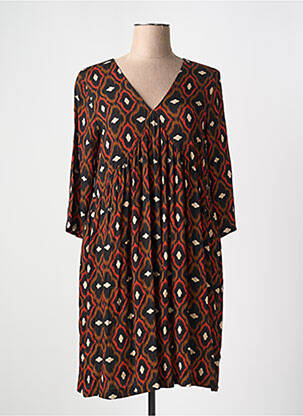 Rochie midi croială fluidă mâneci lungi maro LA FÉE ATELIER BY LA FÉE MARABOUTÉE femeie
