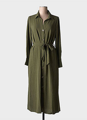 Rochie midi mâneci lungi mâneci lungi verde GRACE & MILA femeie
