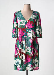 Rochie scurtă mâneci scurte mâneci scurte verde DES PETITS HAUTS femme