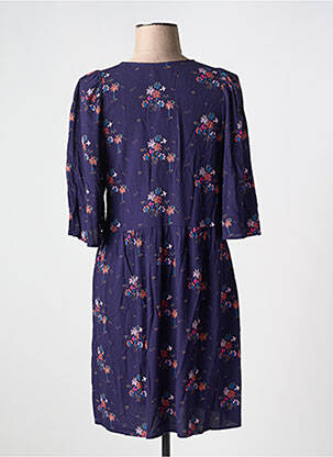 Rochie scurtă mâneci 3/4 mâneci 3/4 albastru DES PETITS HAUTS femeie