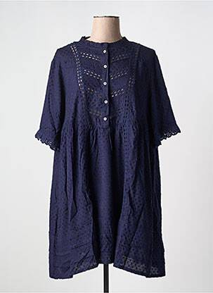 Rochie scurtă mâneci scurte mâneci scurte albastru FRNCH femeie