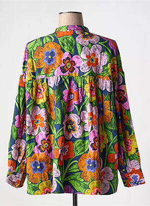Cămașă imprimeu floral mâneci lungi verde FRNCH femeie