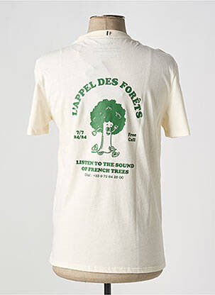 Tricou croială cambrată mâneci scurte bej FAGUO bărbat