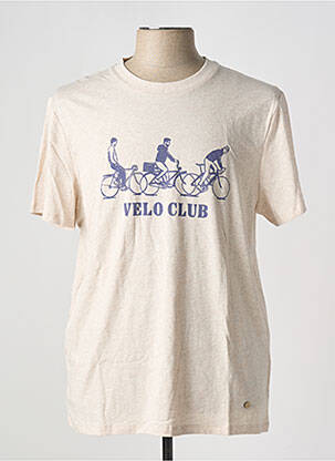 Tricou bej FAGUO bărbat