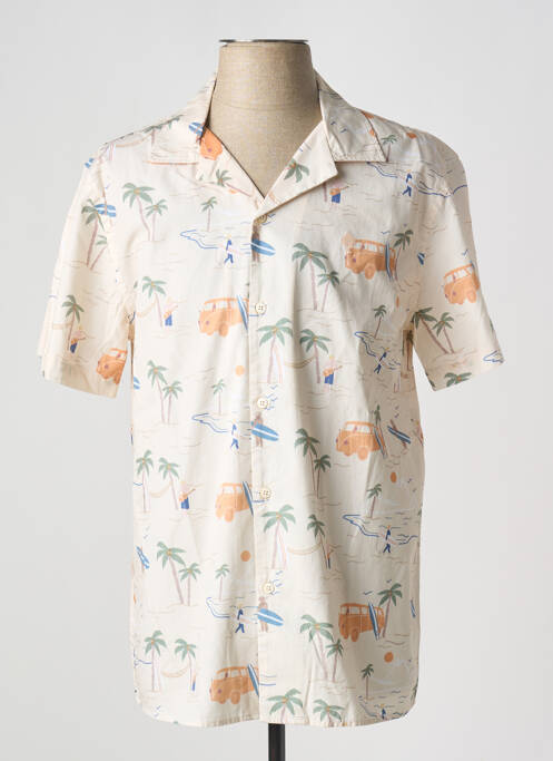 Cămașă cu mâneci scurte bej FAGUO bărbat