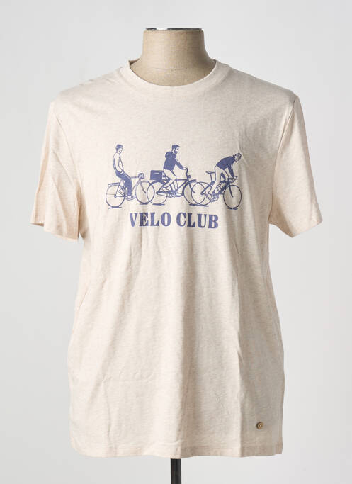 Tricou bej FAGUO bărbat