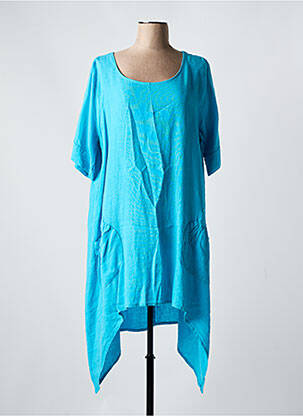 Rochie midi albastru SOPHIA CURVY femeie