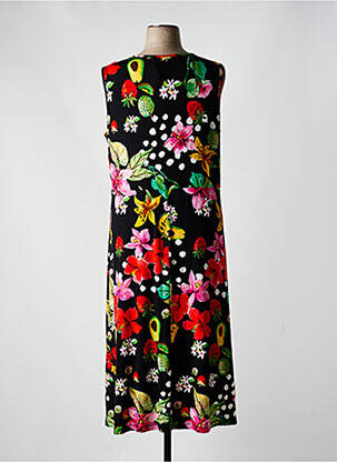 Rochie midi imprimeu floral fără mâneci negru SEE YOU femeie