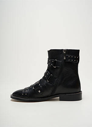 Botine/ghete material neted toc plat până la 3 cm negru MI/MAI femeie