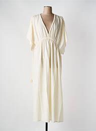 Rochie lungă mâneci scurte mâneci scurte bej JOHANNA PARIS femeie