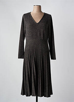 Rochie midi mâneci lungi mâneci lungi gri MALOKA femeie
