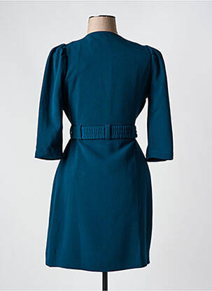 Rochie midi imprimeu fantezie mâneci lungi verde SUNCOO femeie