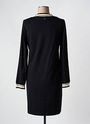 Rochie midi imprimeu fantezie mâneci lungi negru MALOKA femeie