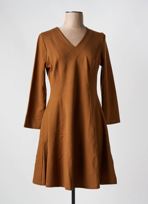 Rochie midi maro MALOKA femeie