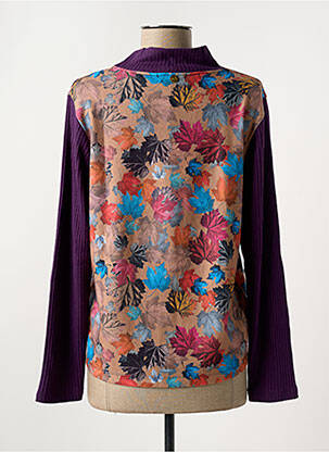 Pulover croială dreaptă mâneci lungi violet PAUL BRIAL femeie