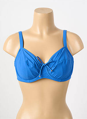 Sutien de costum de baie elasticitate sutien cupe întregi cu decolteu înalt albastru PRIMADONNA femeie