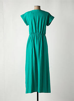 Rochie lungă mâneci scurte mâneci scurte verde C'EST BEAU LA VIE femeie