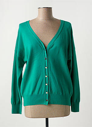 Vestă cu mâneci lungi verde GRIFFON femeie