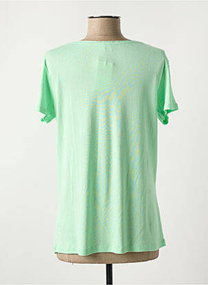 Tricou guler în v mâneci scurte verde C'EST BEAU LA VIE femeie