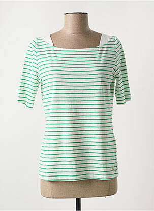 Tricou croială cambrată mâneci scurte verde ÉTYMOLOGIE femeie