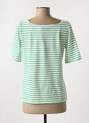 Tricou croială cambrată mâneci scurte verde ÉTYMOLOGIE femeie