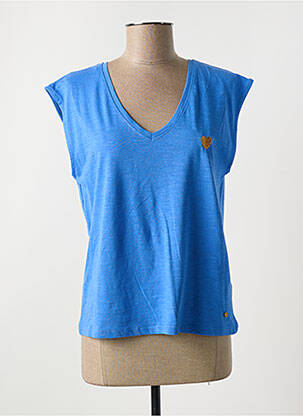 Tricou albastru C'EST BEAU LA VIE femeie