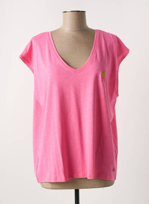 Tricou roz C'EST BEAU LA VIE femeie