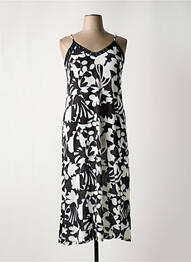 Rochie midi imprimeu floral bretele subțiri negru MALOKA femeie