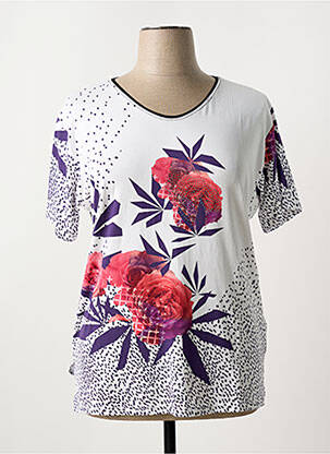 Tricou serigrafie cu strasuri mâneci scurte violet HC MHC femeie
