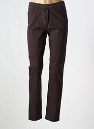 Pantalon slim țesătură poplin mărime normală maro LCDN femme