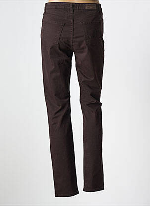 Pantalon slim țesătură poplin mărime normală maro LCDN femeie