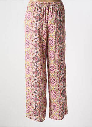Pantalon larg țesătură poplin mărime normală roz C'EST BEAU LA VIE femeie