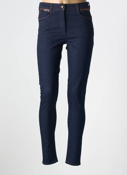 Blugi cu croială slim albastru CHRISTINE LAURE femeie