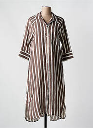 Rochie lungă mâneci lungi mâneci lungi maro ESCAPADE femme