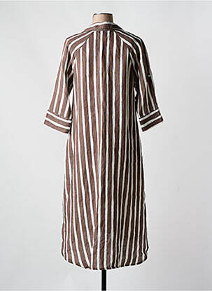 Rochie lungă mâneci lungi mâneci lungi maro ESCAPADE femeie