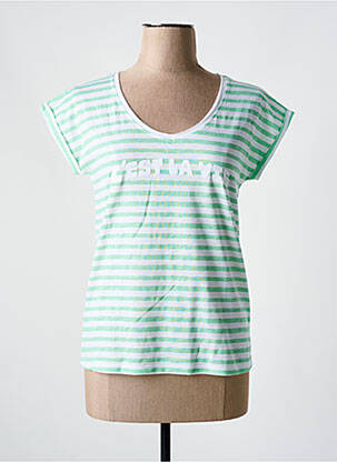 Tricou imprimeu fantezie mâneci scurte verde ANOUK ET NINON femeie