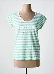 Tricou imprimeu fantezie mâneci scurte verde ANOUK ET NINON femme
