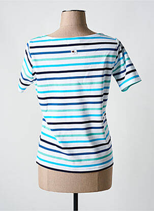 Tricou imprimeu fantezie mâneci scurte albastru LOVE BY MD femeie