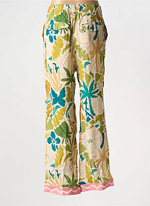 Pantalon drept talie elastică verde JC.SOPHIE femeie