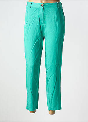 Pantalon 7/8 talie elastică verde C'EST BEAU LA VIE femeie