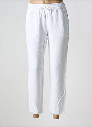 Pantalon slim talie elastică alb FIVE femeie