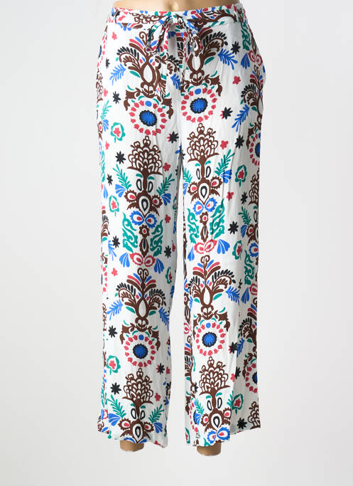 Pantalon drept talie elastică alb C'EST BEAU LA VIE femme