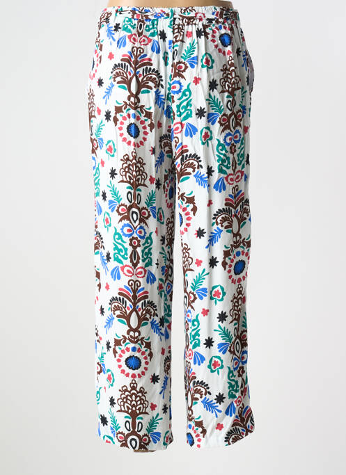 Pantalon drept talie elastică alb C'EST BEAU LA VIE femme