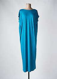 Rochie lungă mâneci scurte mâneci scurte albastru MAEVY femeie