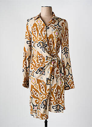 Rochie midi bej BAZAR DELUXE femeie