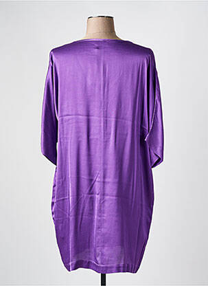 Rochie midi mâneci 3/4 mâneci 3/4 violet MAEVY femeie