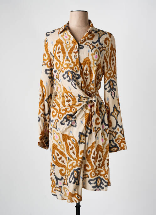 Rochie midi bej BAZAR DELUXE femeie