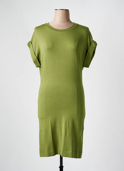 Rochie midi verde MAJESTIC FILATURES femeie
