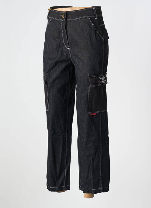 Pantalon cargo negru AERONAUTICA femeie